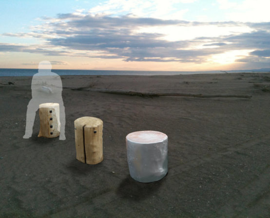 Création de tabouret en bois flotté