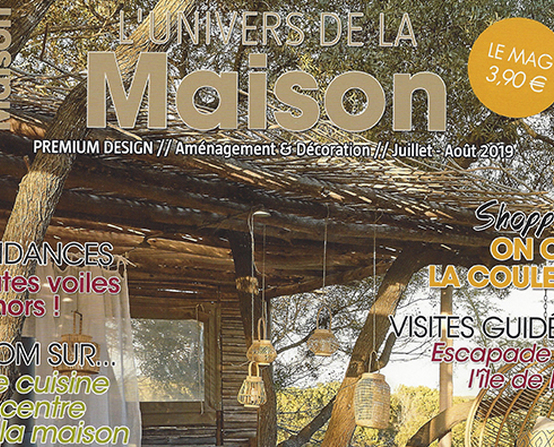 Parution deco-nature dans le magazine Univers de la maison - Juillet-Aout 2019