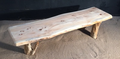 Banc en planche de bois flotté ref 5461