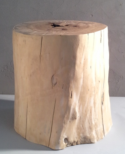 Stool top varnished