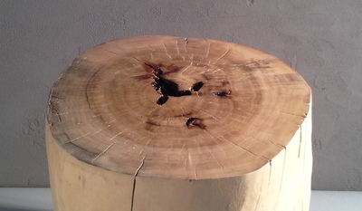 Stool top varnished