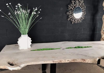 TABLE JARDIN EN BOIS FLOTTE