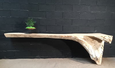 Driftwood console table