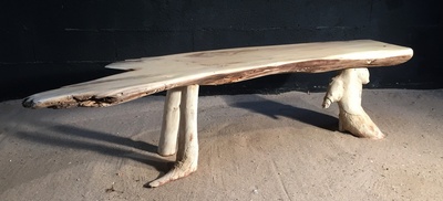 Banc en planche de bois flotté ref 5467