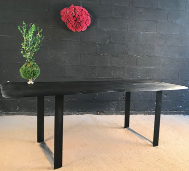 Large burned driftwood Shou Sugi ban table