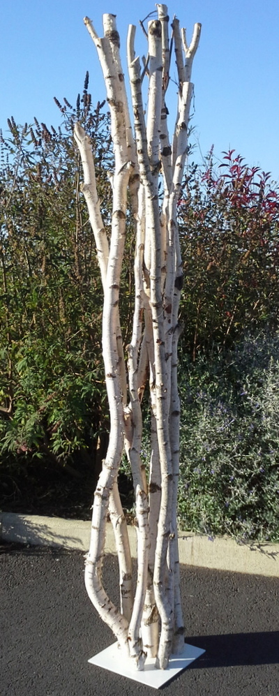 Sculpture of birchwood branches